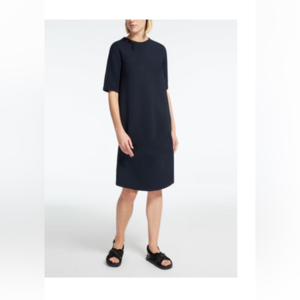 NWT Max Mara Viscose Dress with Beaded Neckline
